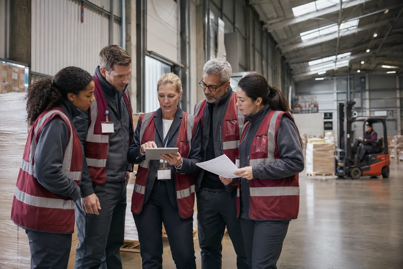Logistics team at work